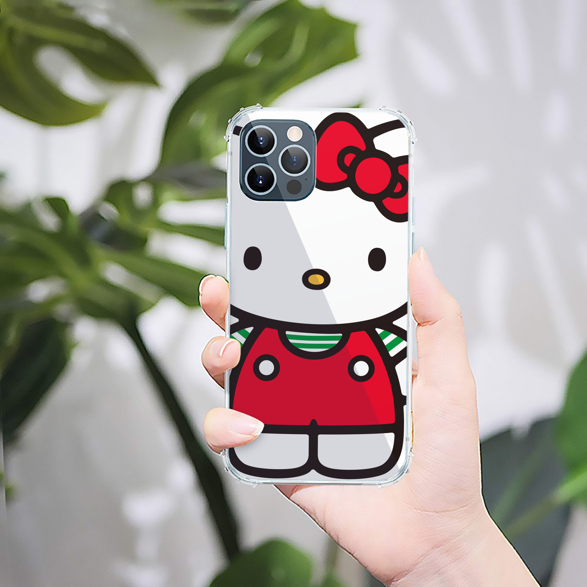 （画像用） Hello Kitty ハローキティ 【iPhone 12シリーズ対応】透明スマホケース（クリアソフトケース）